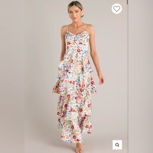Skies Are Blue Vibrant Floral Maxi Dress